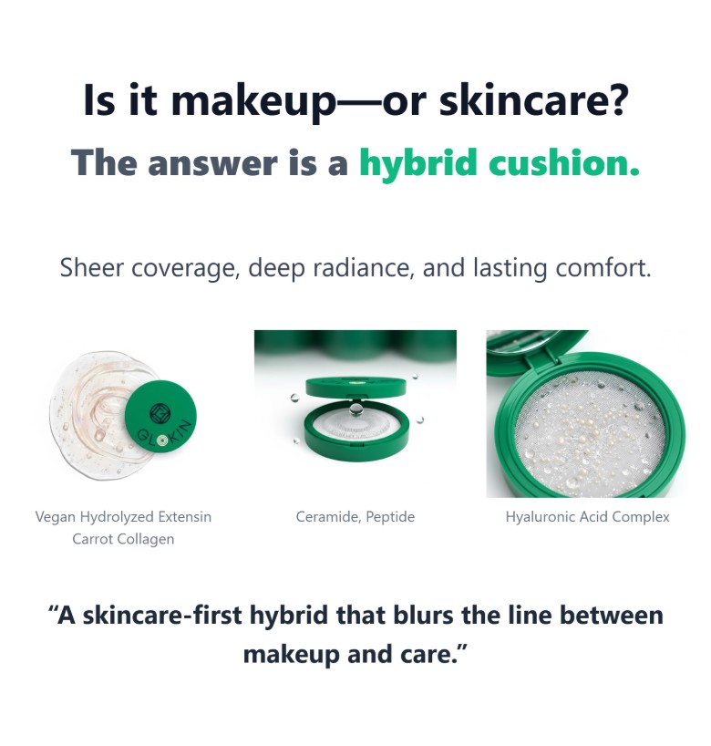 Glokin Emerald Glow Collagen Perfecting Cushion 13g (Silk Beige)